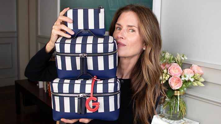 Our Métier Makeup Bags are Here—in NEW Nautical Stripes!