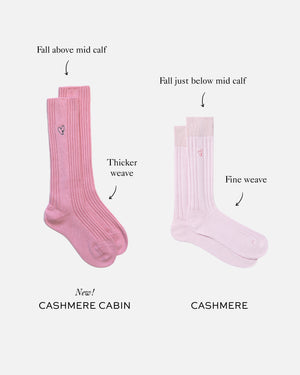 Cashmere Cabin Socks - Dark Pink