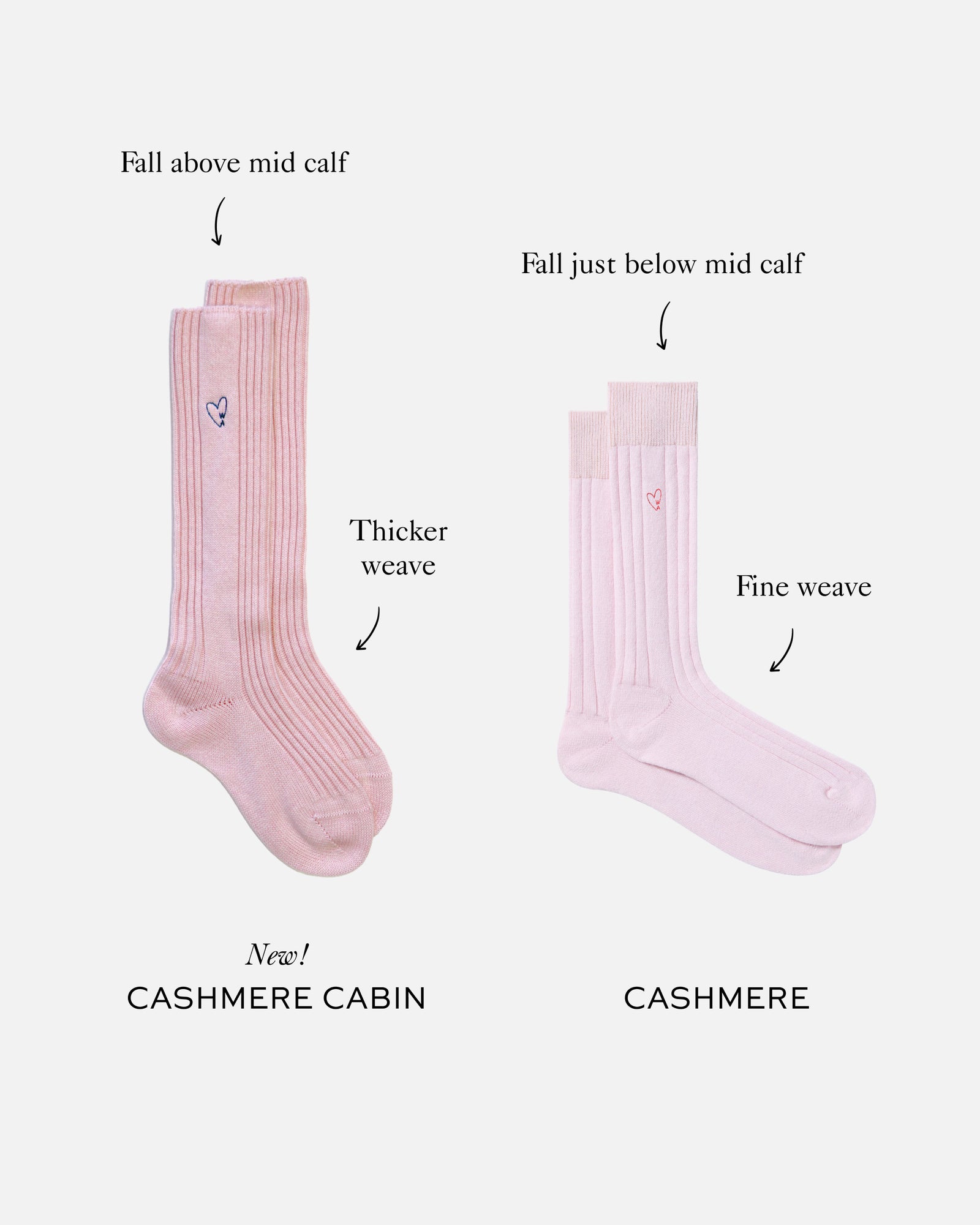 Cashmere Cabin Socks - Light Pink